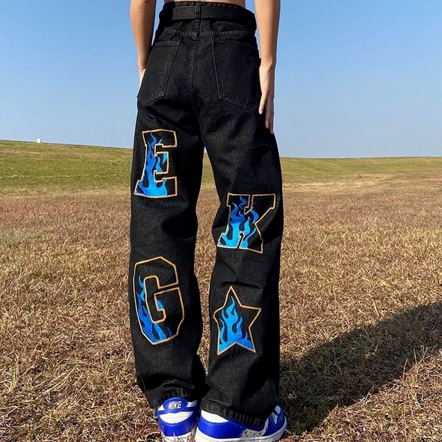 Denim "Ignite" Baggy Jeans