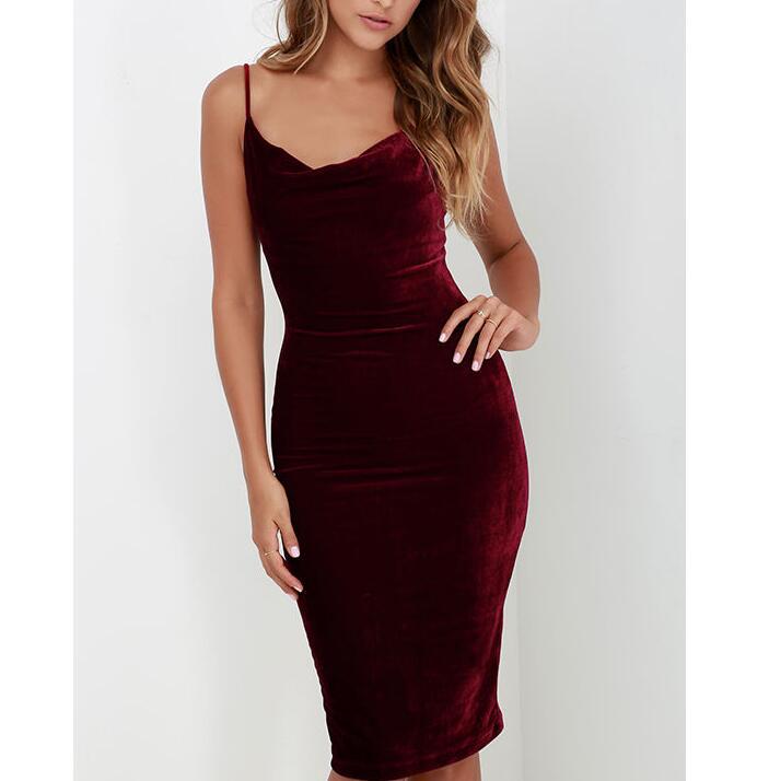 The Satin Cowl Midi Dress